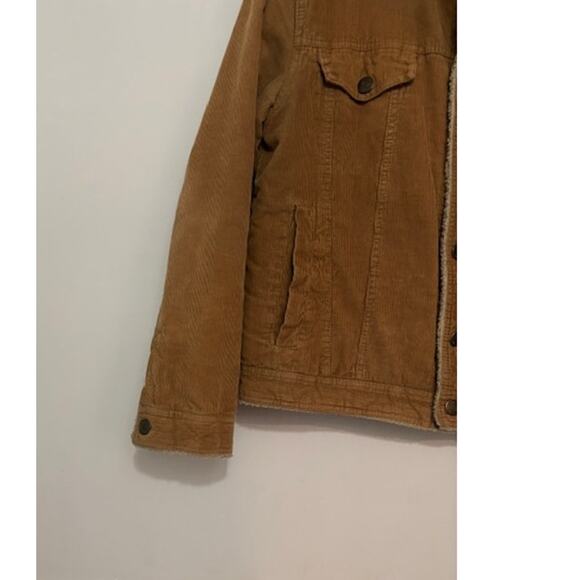 Vintage Aeropostale Sherpa Lined Corduroy Jacket Medium Brown Trucker Y2K - Picture 7 of 7